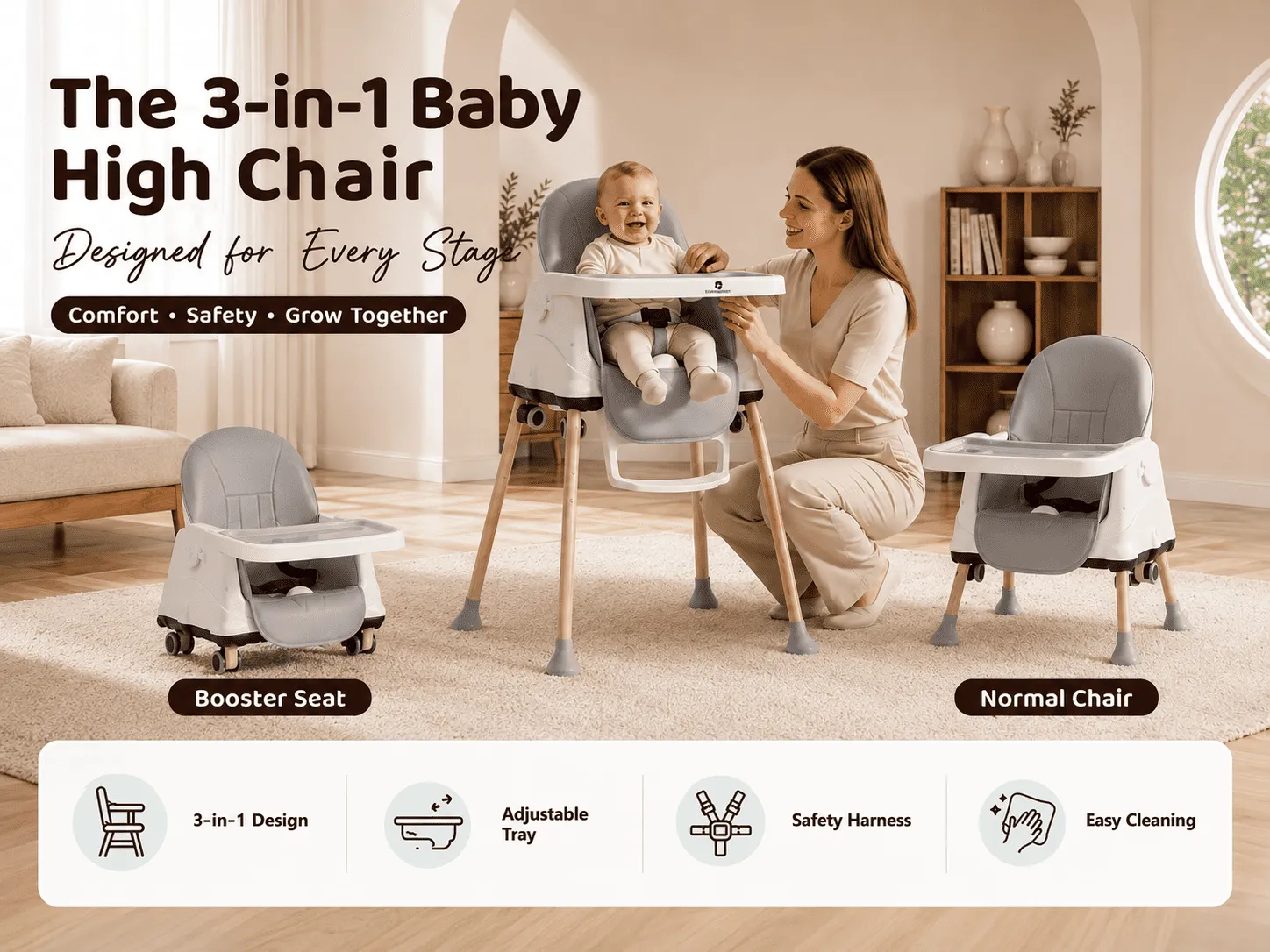 4 in 1 high chair