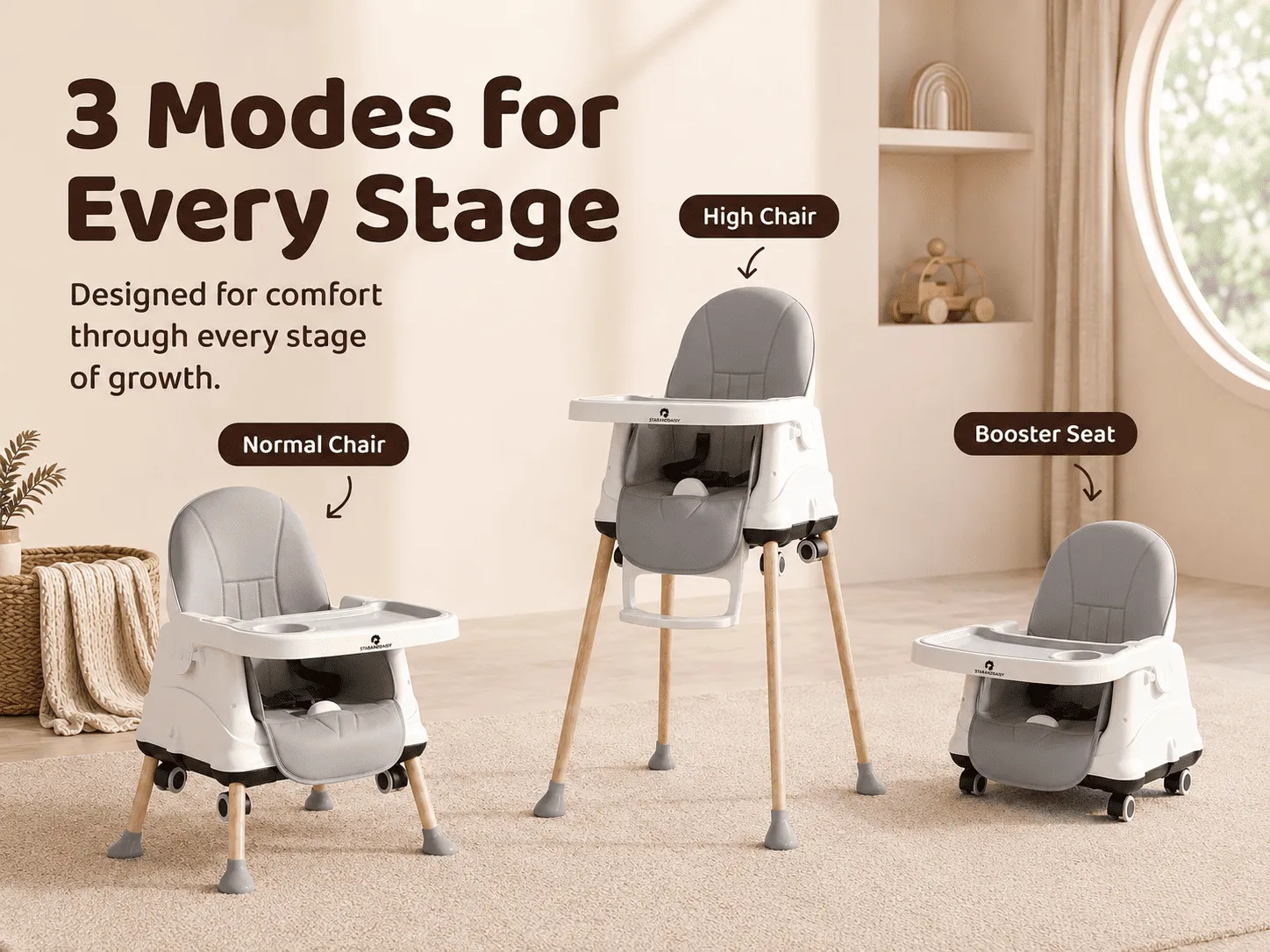4 in 1 high chair