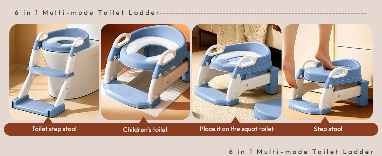 6 in 1 toilet ladder