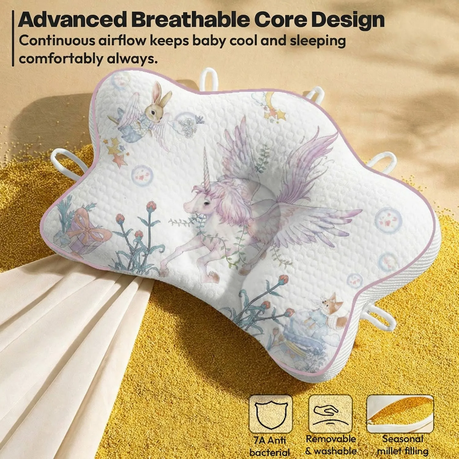 Starfish Awstring Pillow unicorn