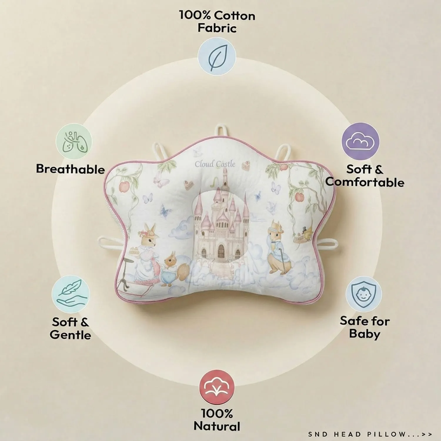 Starfish Awstring Pillow Castle