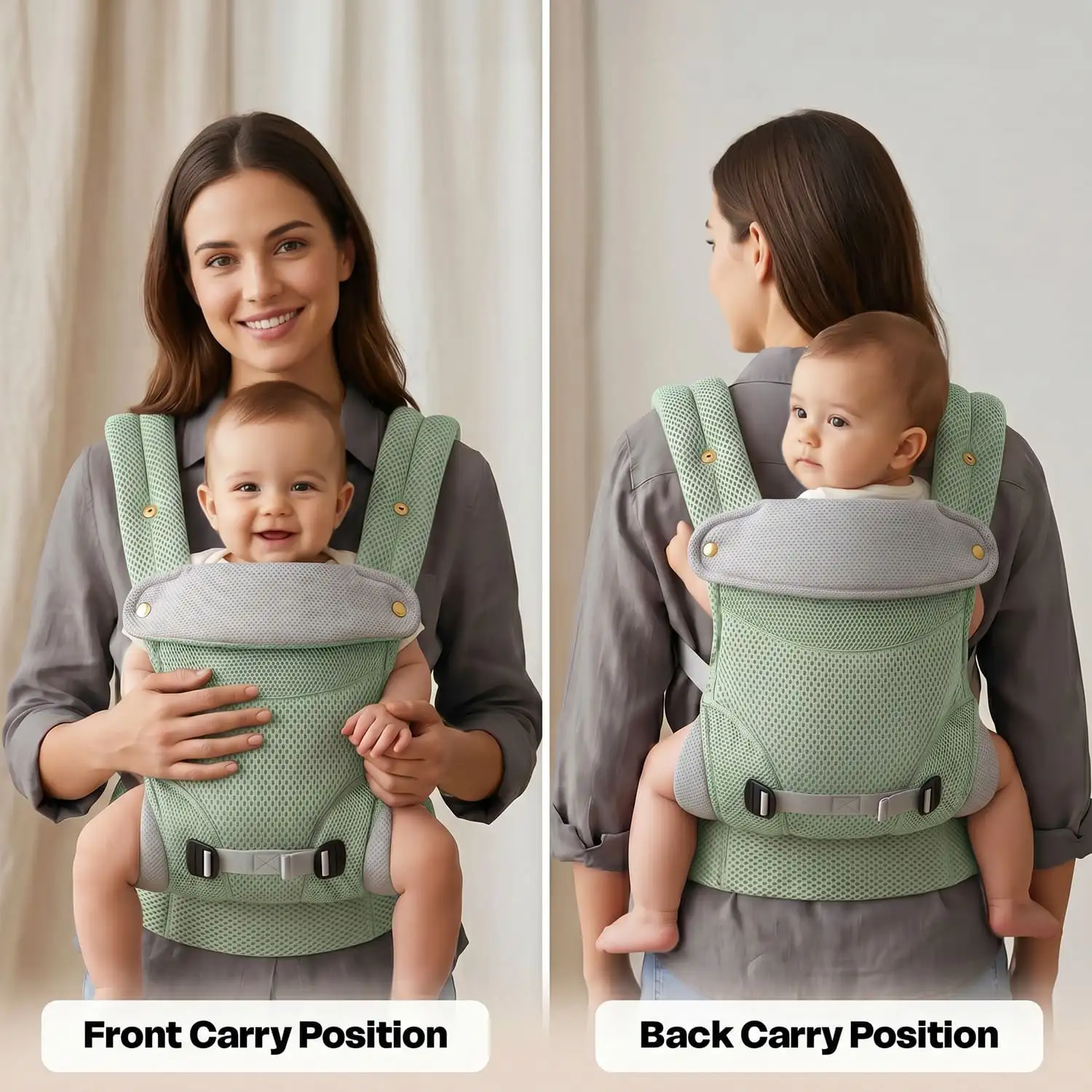 Travel Nest Baby Carrier-green