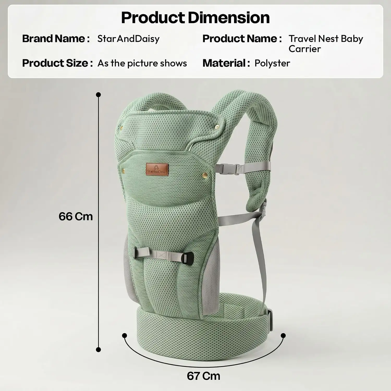 Travel Nest Baby Carrier-green