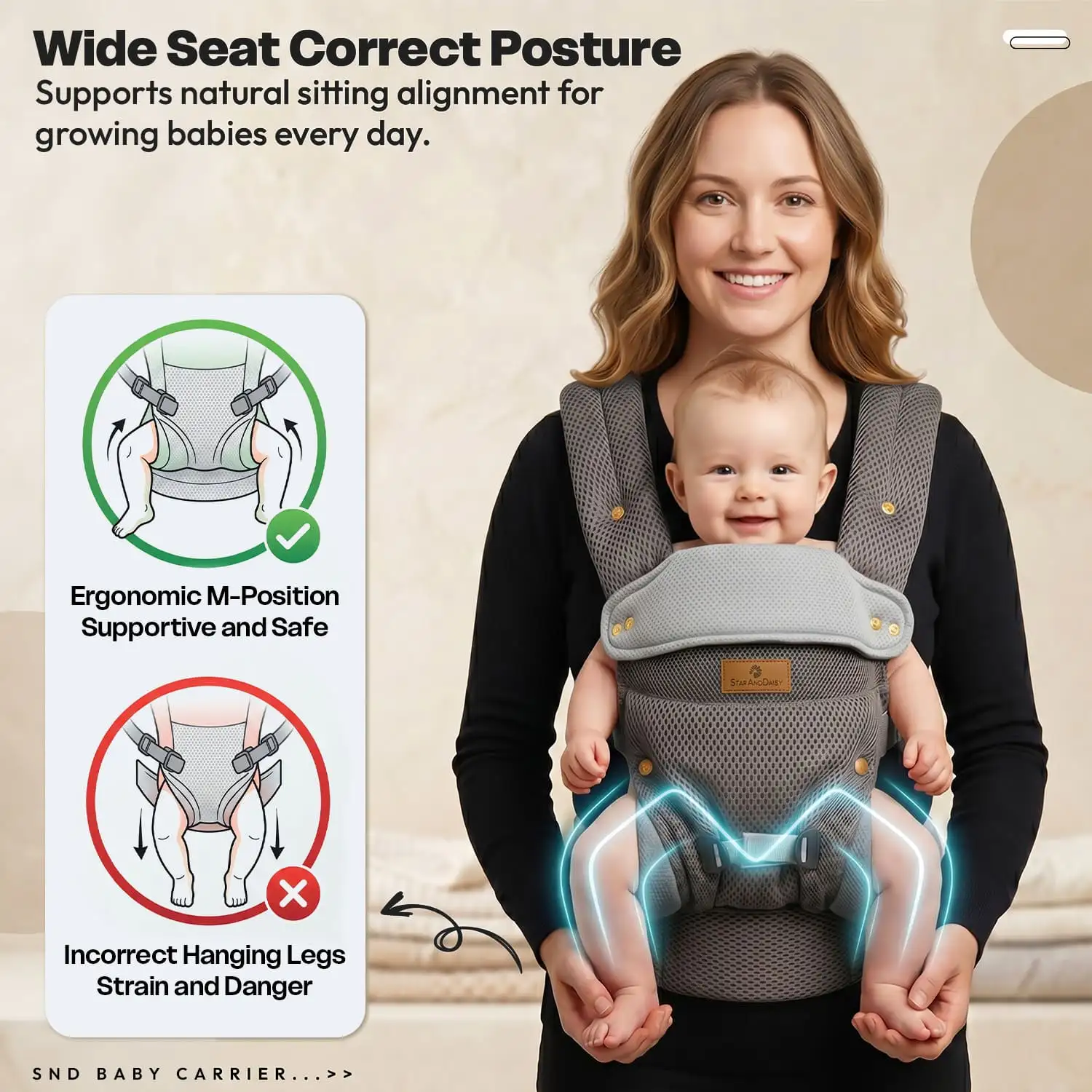 Travel Nest Baby Carrier-grey