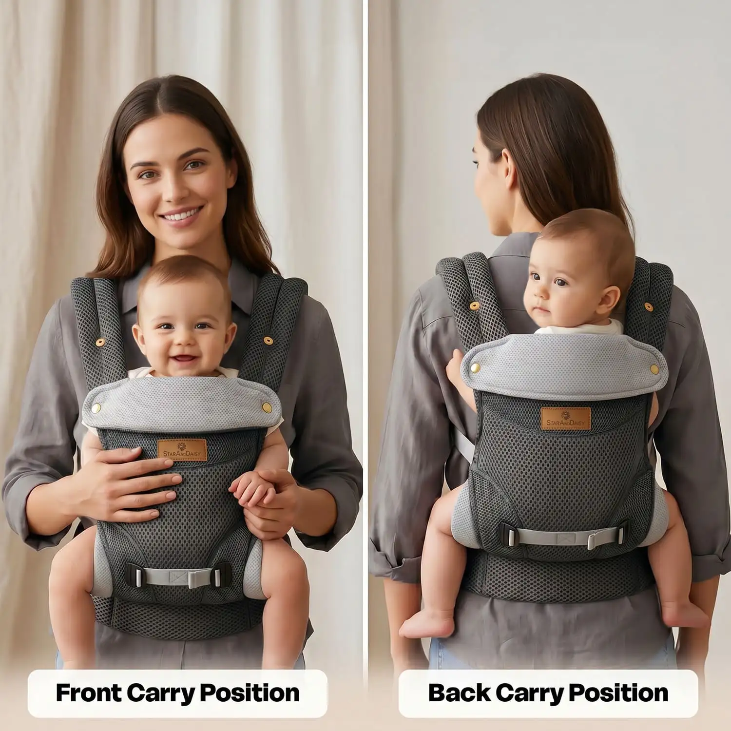 Travel Nest Baby Carrier-grey