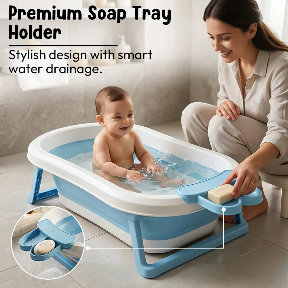 bathtub with soapbar blue