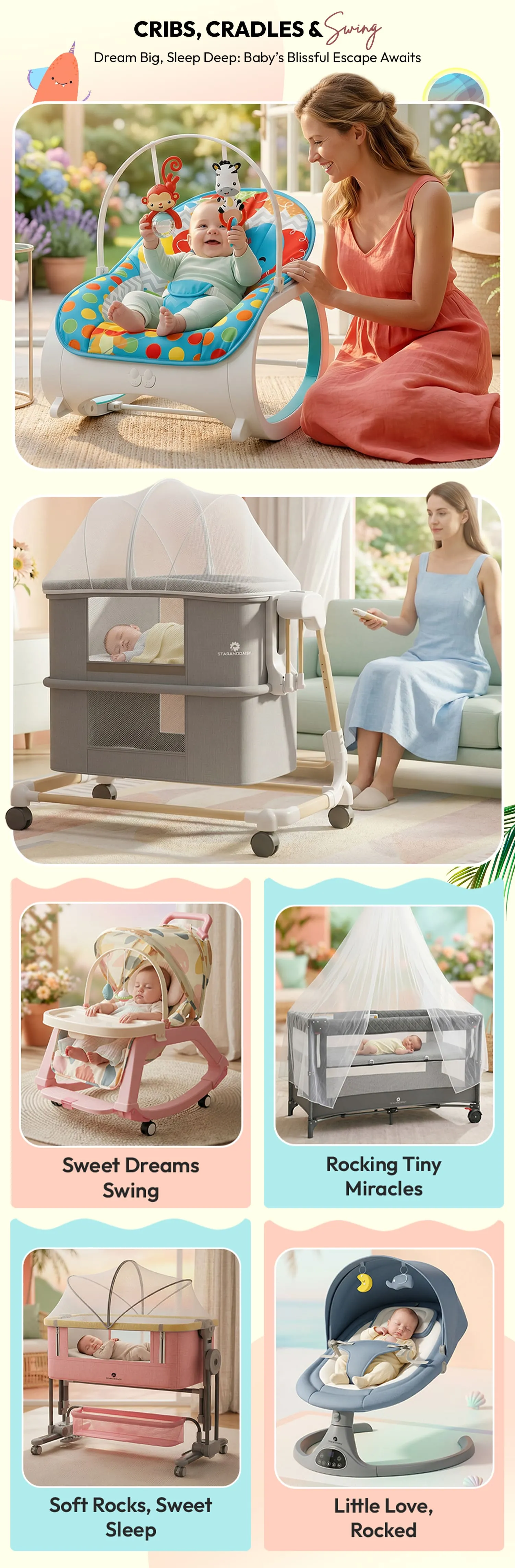 Co-Glide Electric Baby Cradle Swing