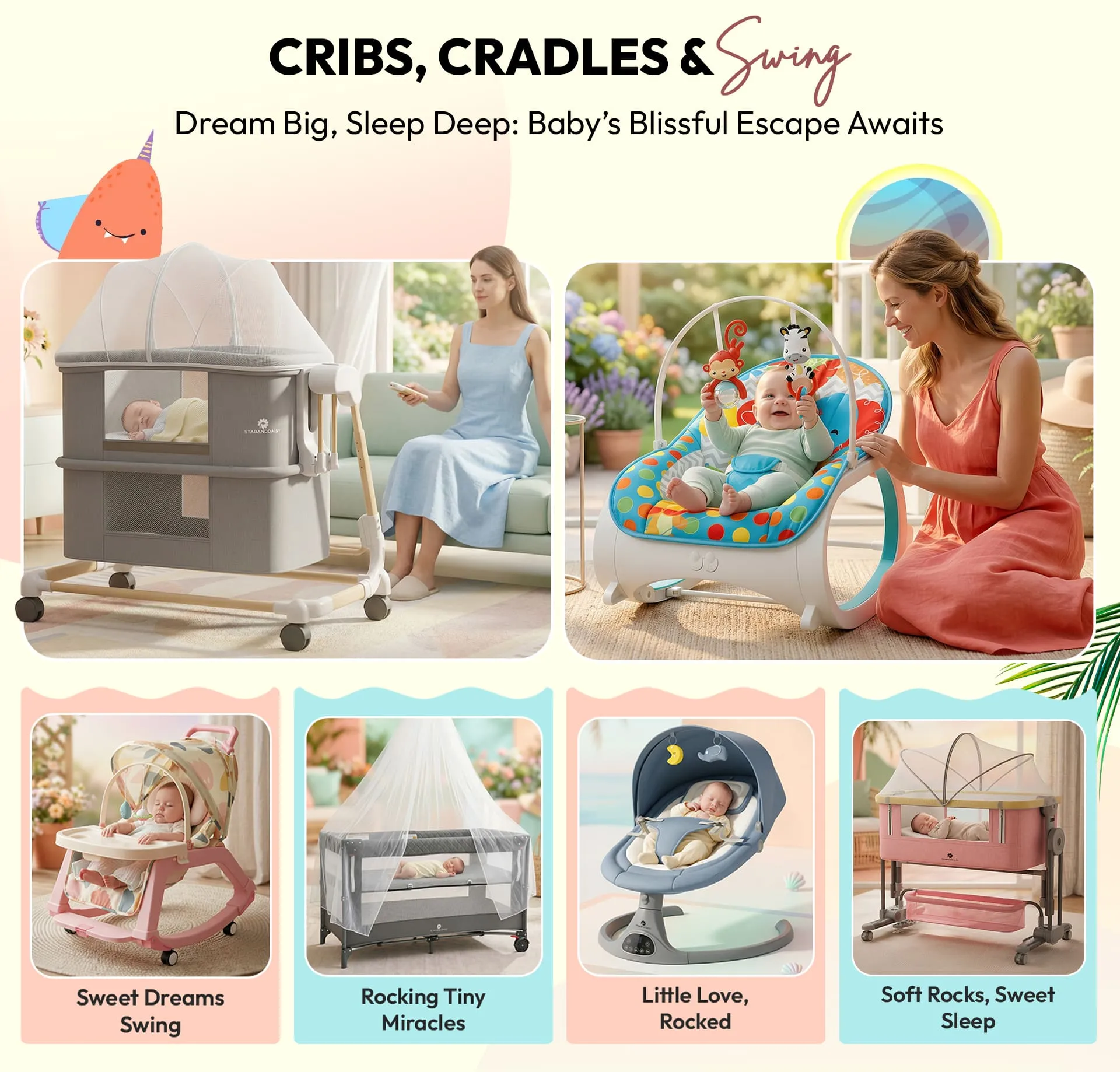 Baby Baby Crib Cradle Swing