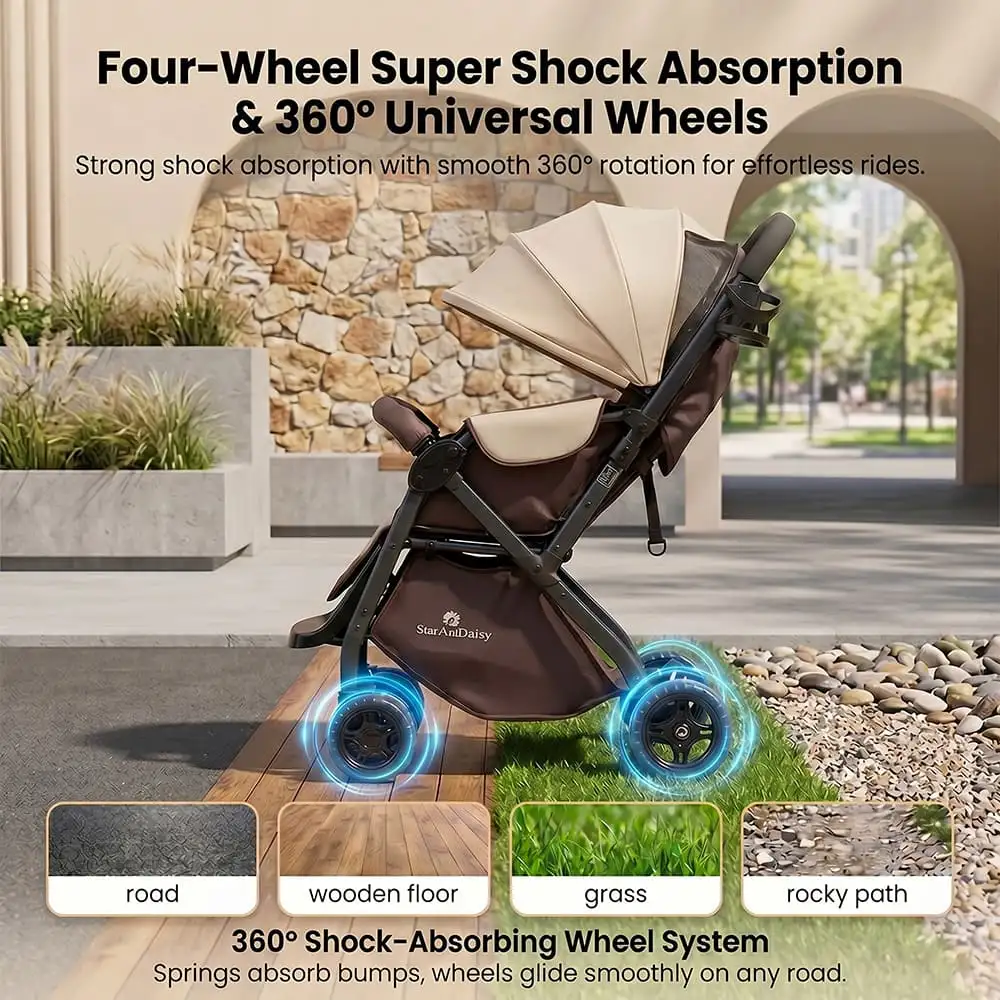 mimi move baby stroller- brown