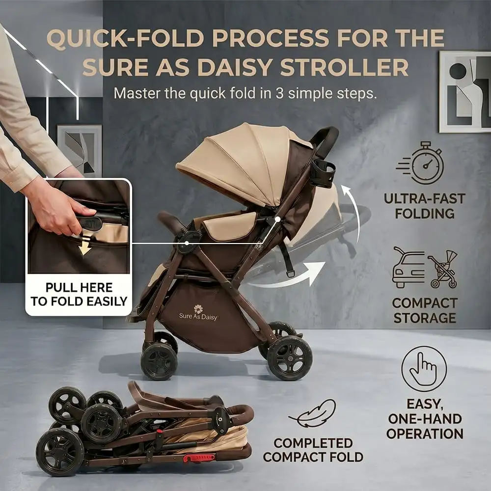 mimi move baby stroller- brown