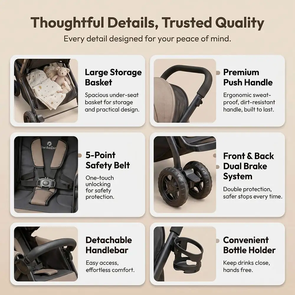 mimi move baby stroller-cream