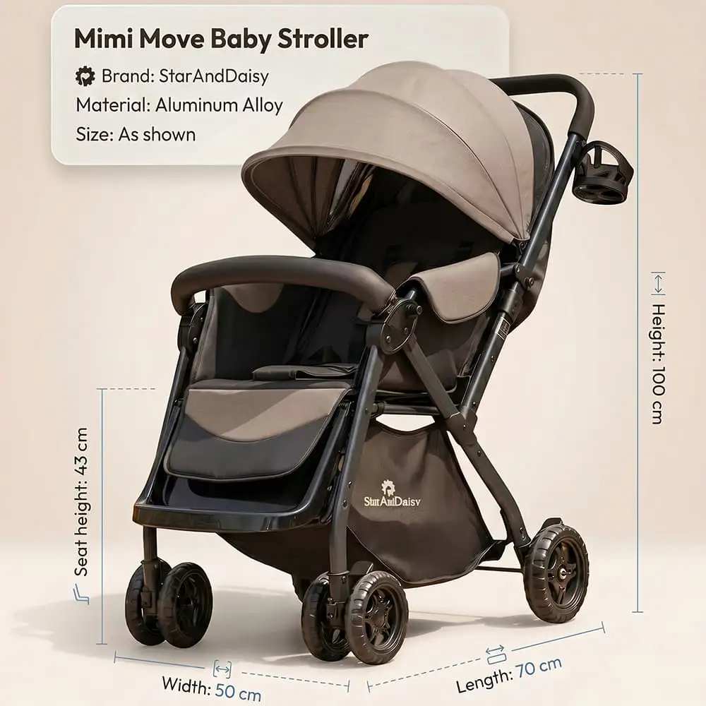mimi move baby stroller-cream