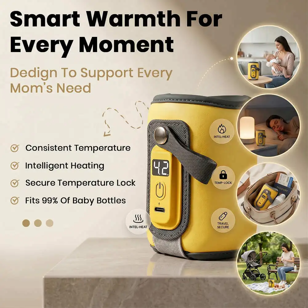 portable bottle warmer cover yellow