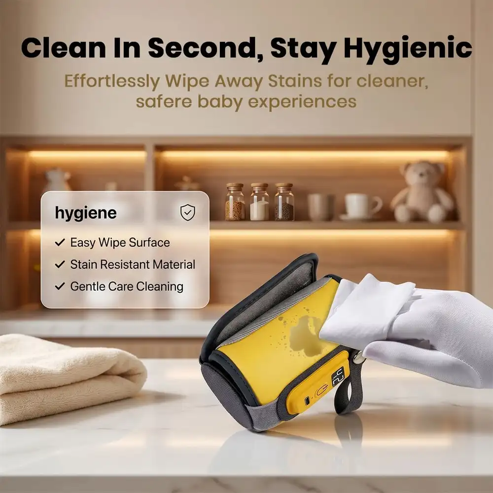 portable bottle warmer cover yellow