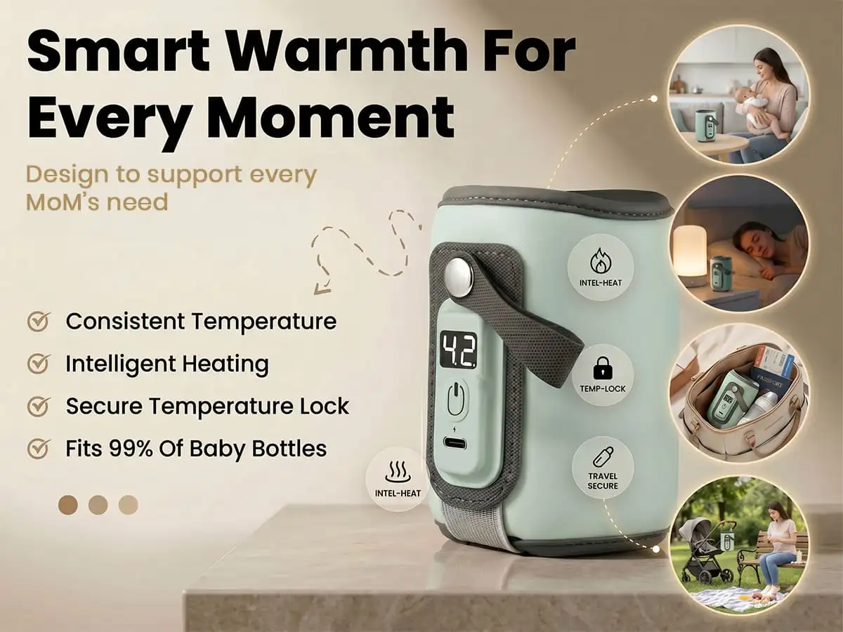 rechargeable feeding bottle warmer- basic blue rechargeable feeding bottle warmer- basic blue