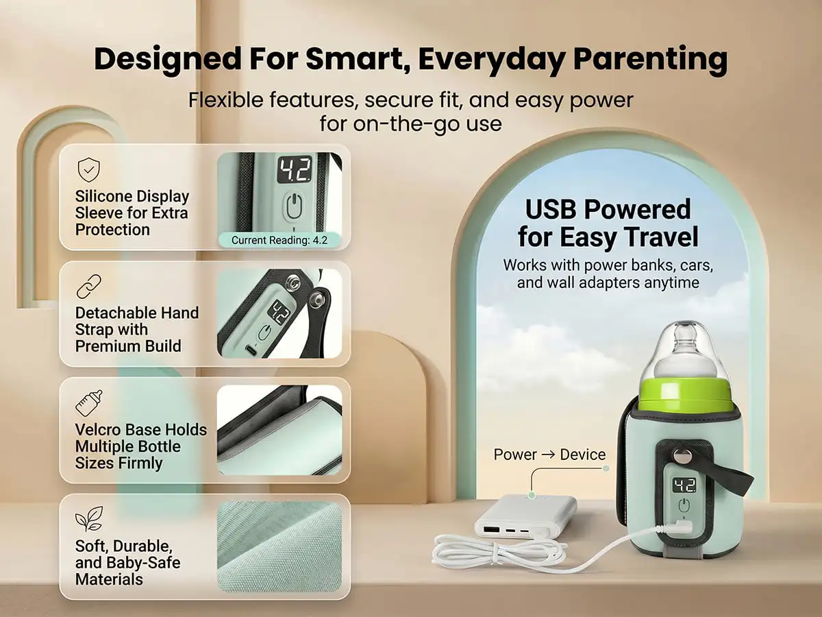 rechargeable feeding bottle warmer- basic blue rechargeable feeding bottle warmer- basic blue