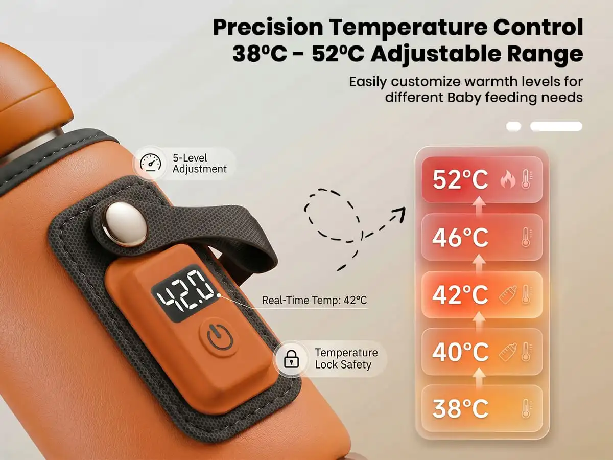rechargeable feeding bottle warmer- orange rechargeable feeding bottle warmer- orange