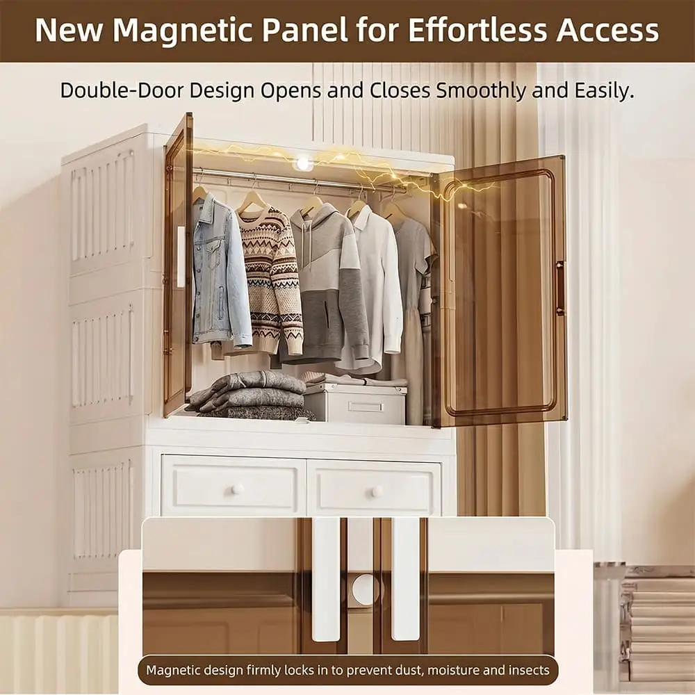 transparent wardrobe with3 folding boxes transparent wardrobe with3 folding boxes