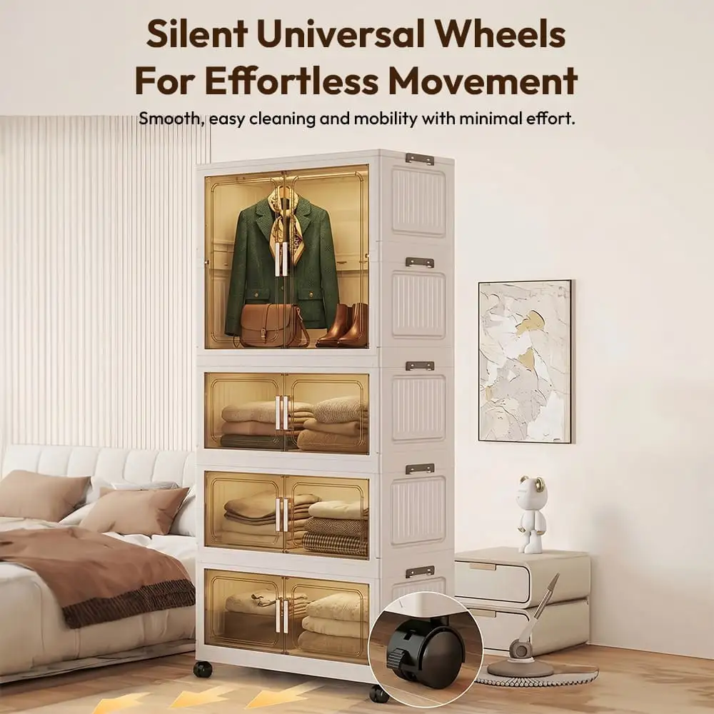 transparent wardrobe with3 folding boxes transparent wardrobe with3 folding boxes