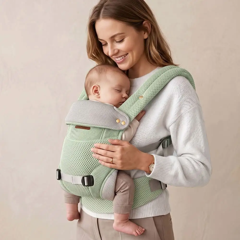 travel nest baby carrier- green