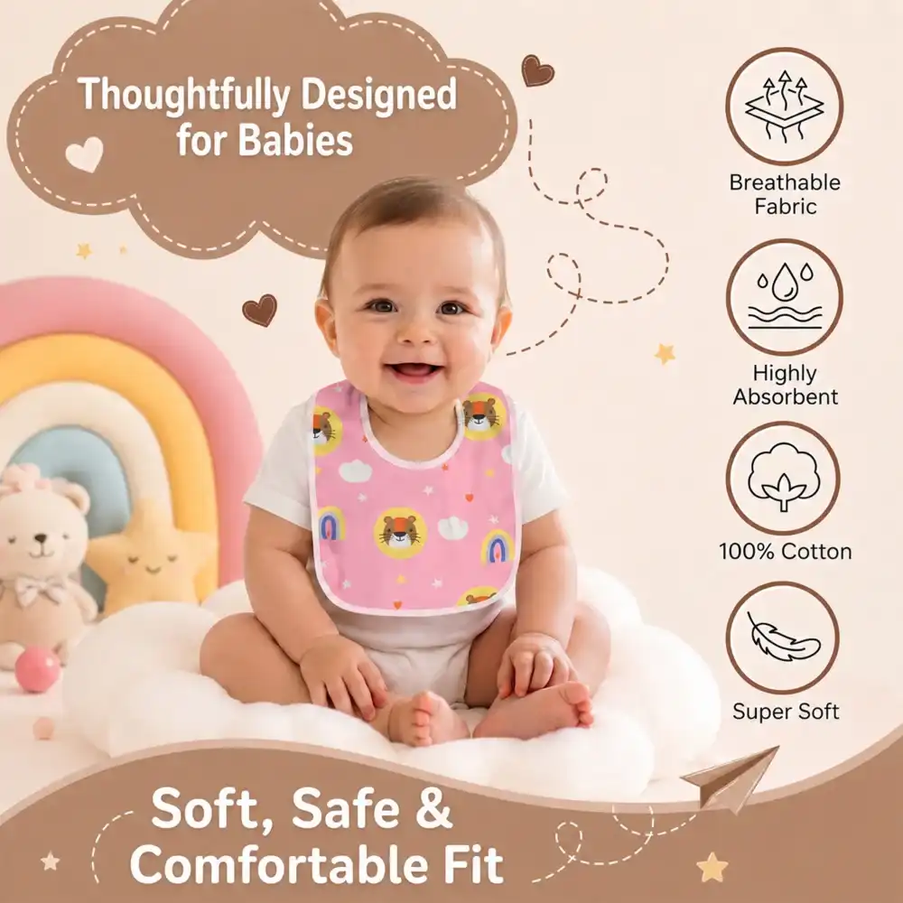 100% cotton fabric waterproof baby bibs
