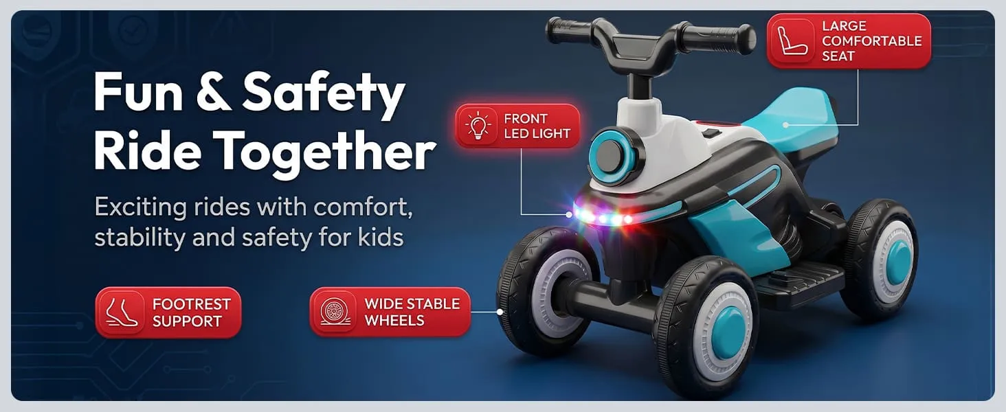 Electric ATV Ride-on Toy Car Bike for Kids