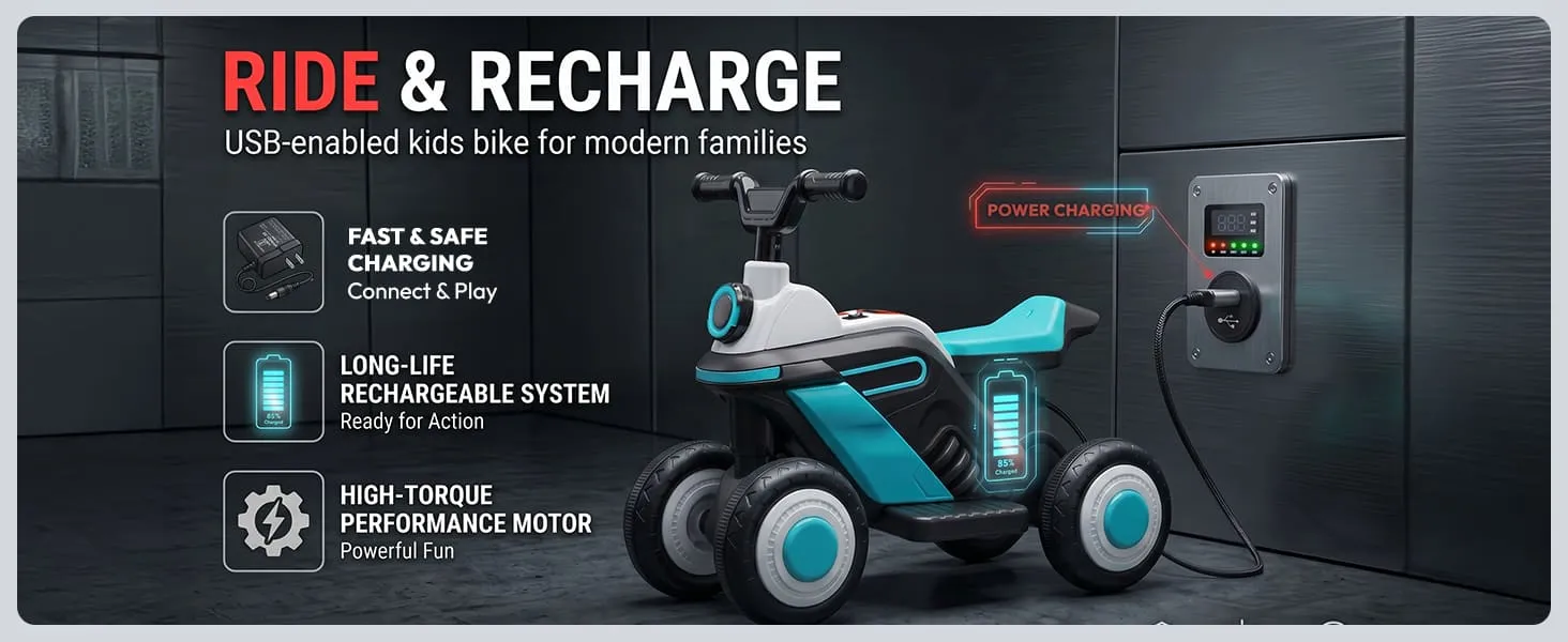 Electric ATV Ride-on Toy Car Bike for Kids