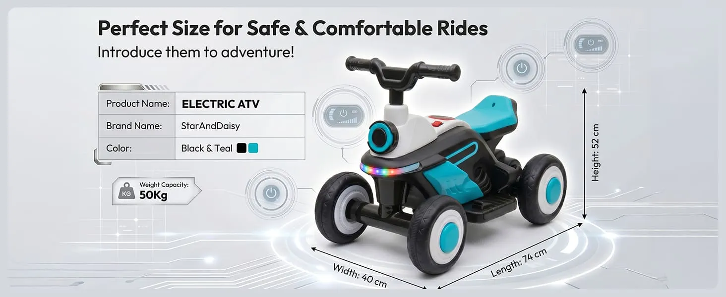 Electric ATV Ride-on Toy Car Bike for Kids