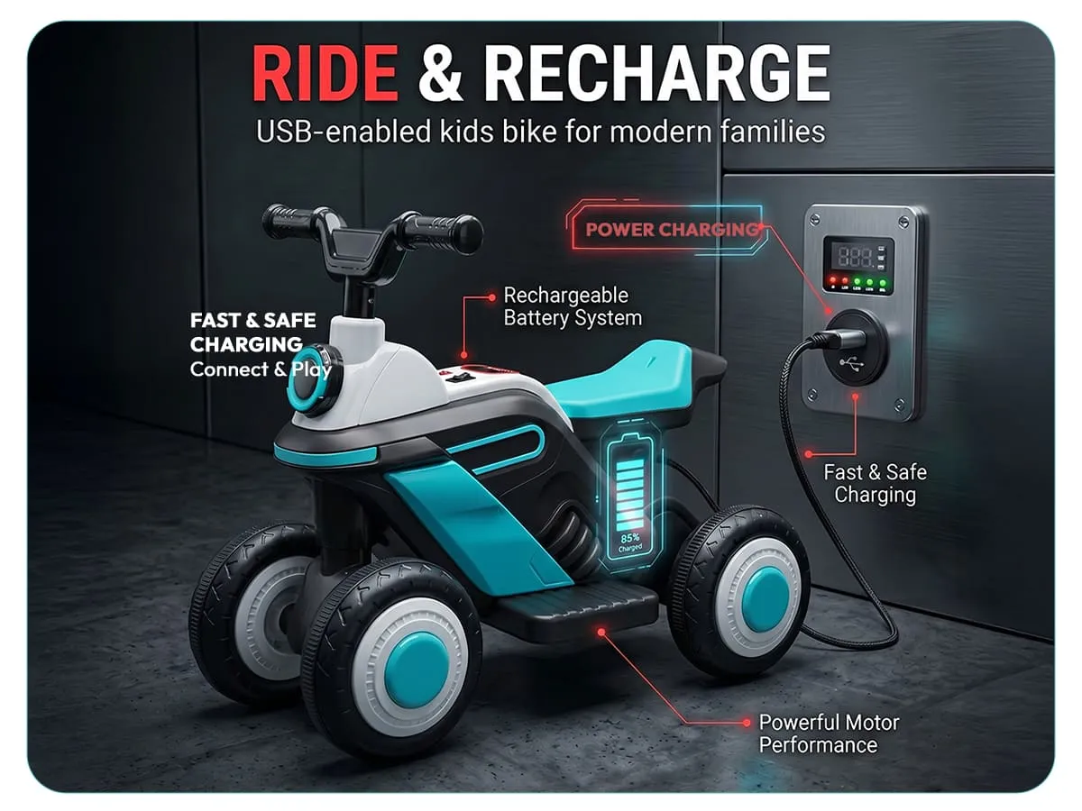 Electric ATV Ride-on Toy Car Bike for Kids