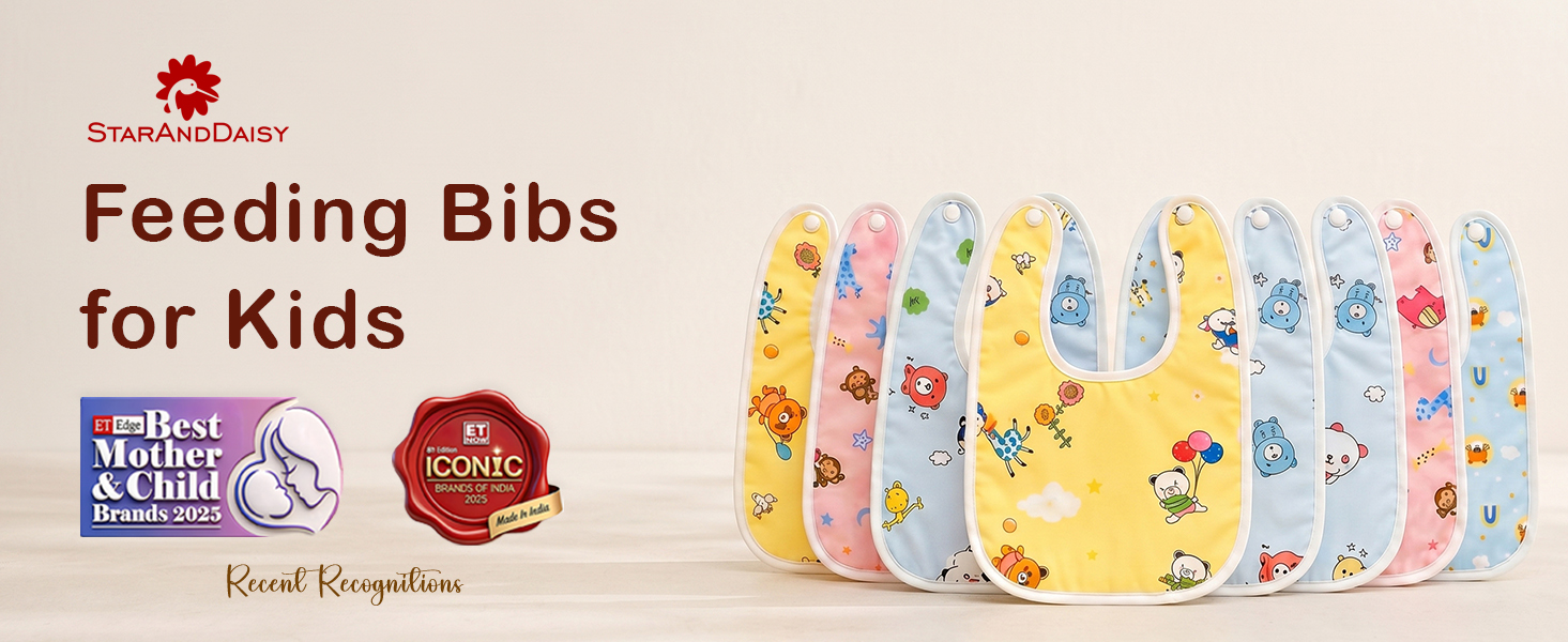 100% cotton fabric waterproof baby bibs set of 10