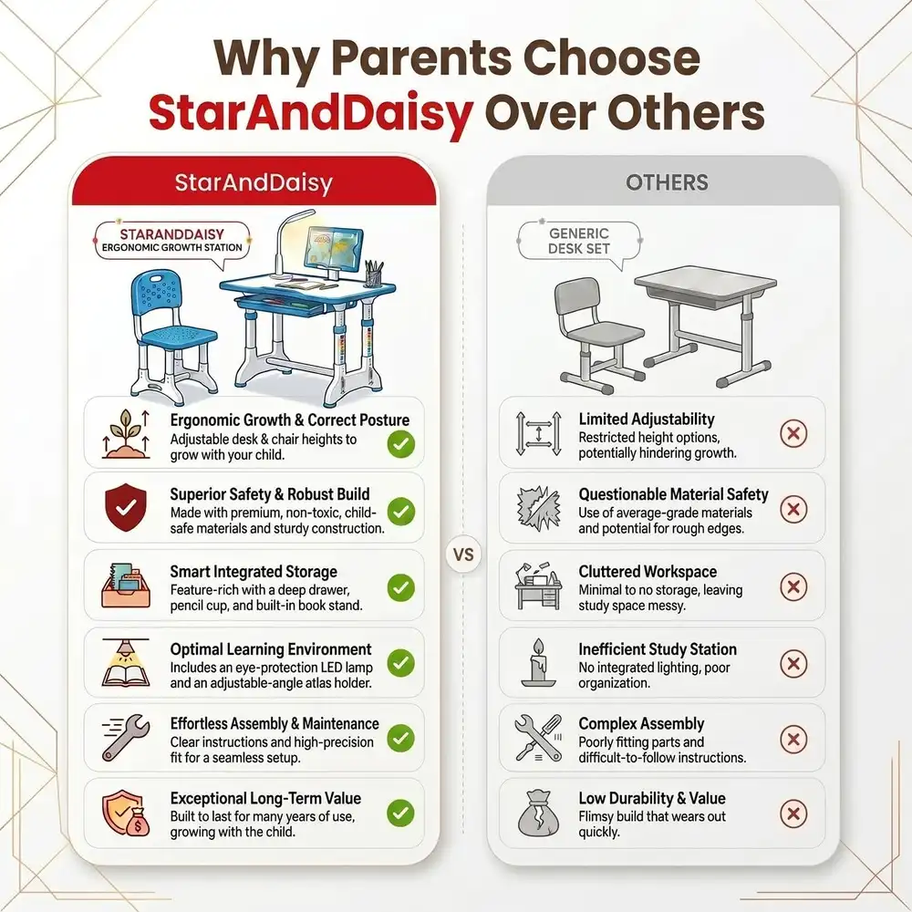 Study Table and Chair Set blue