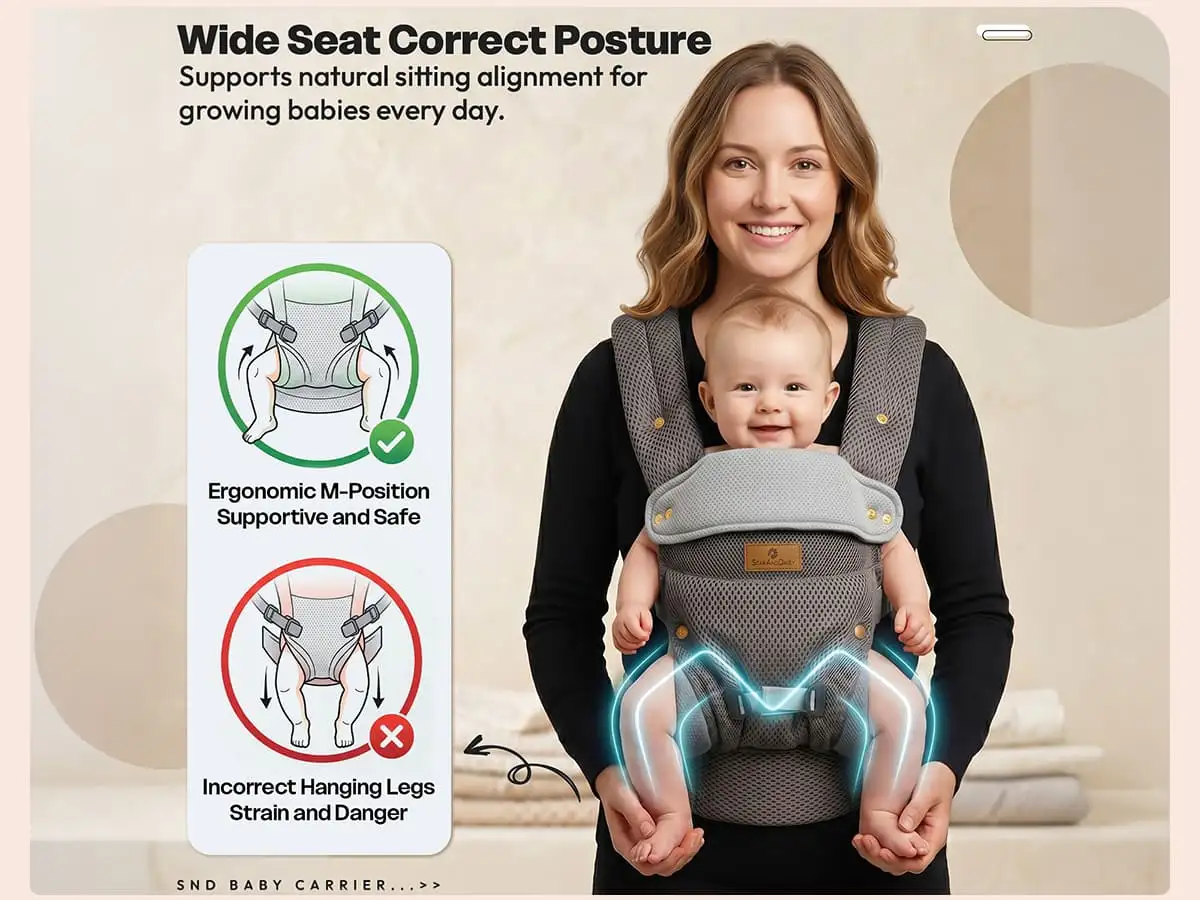 Travel nest baby Carrier - grey