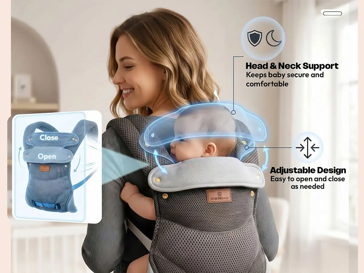 Travel nest baby Carrier - grey