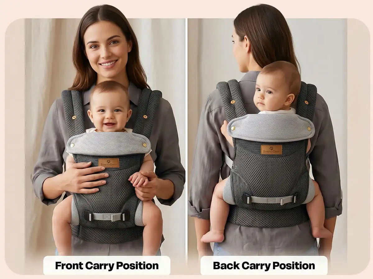 Travel nest baby Carrier - grey