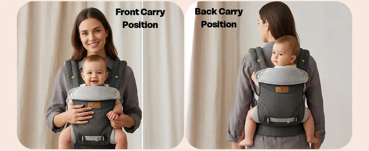 Travel nest baby Carrier - grey