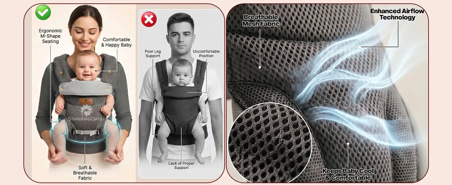 Travel nest baby Carrier - grey