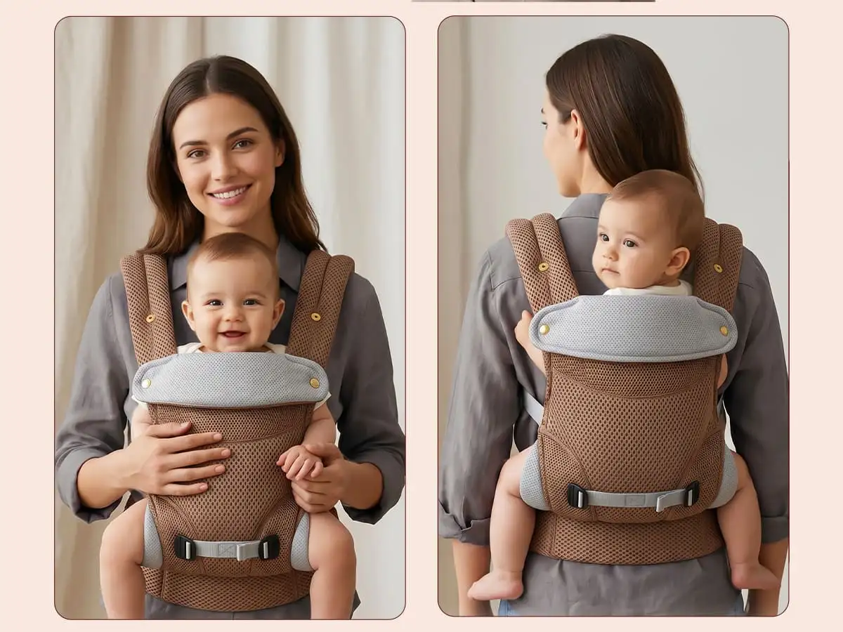 Travel nest baby Carrier - brown