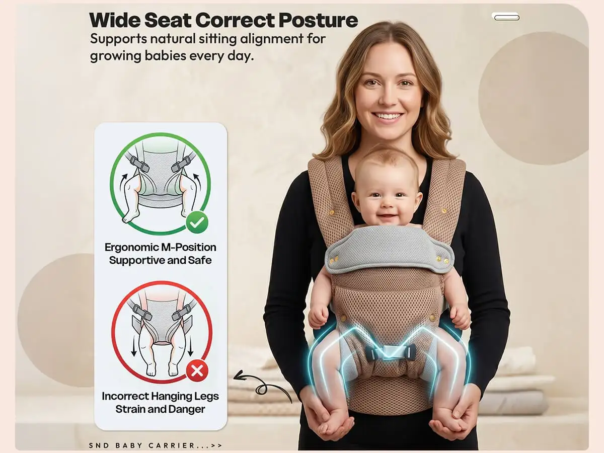Travel nest baby Carrier - brown