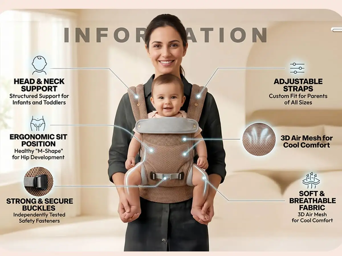 Travel nest baby Carrier - brown