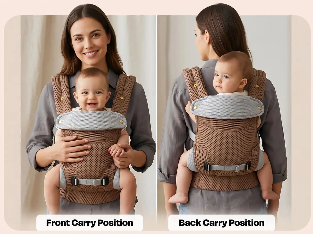 Travel nest baby Carrier - brown