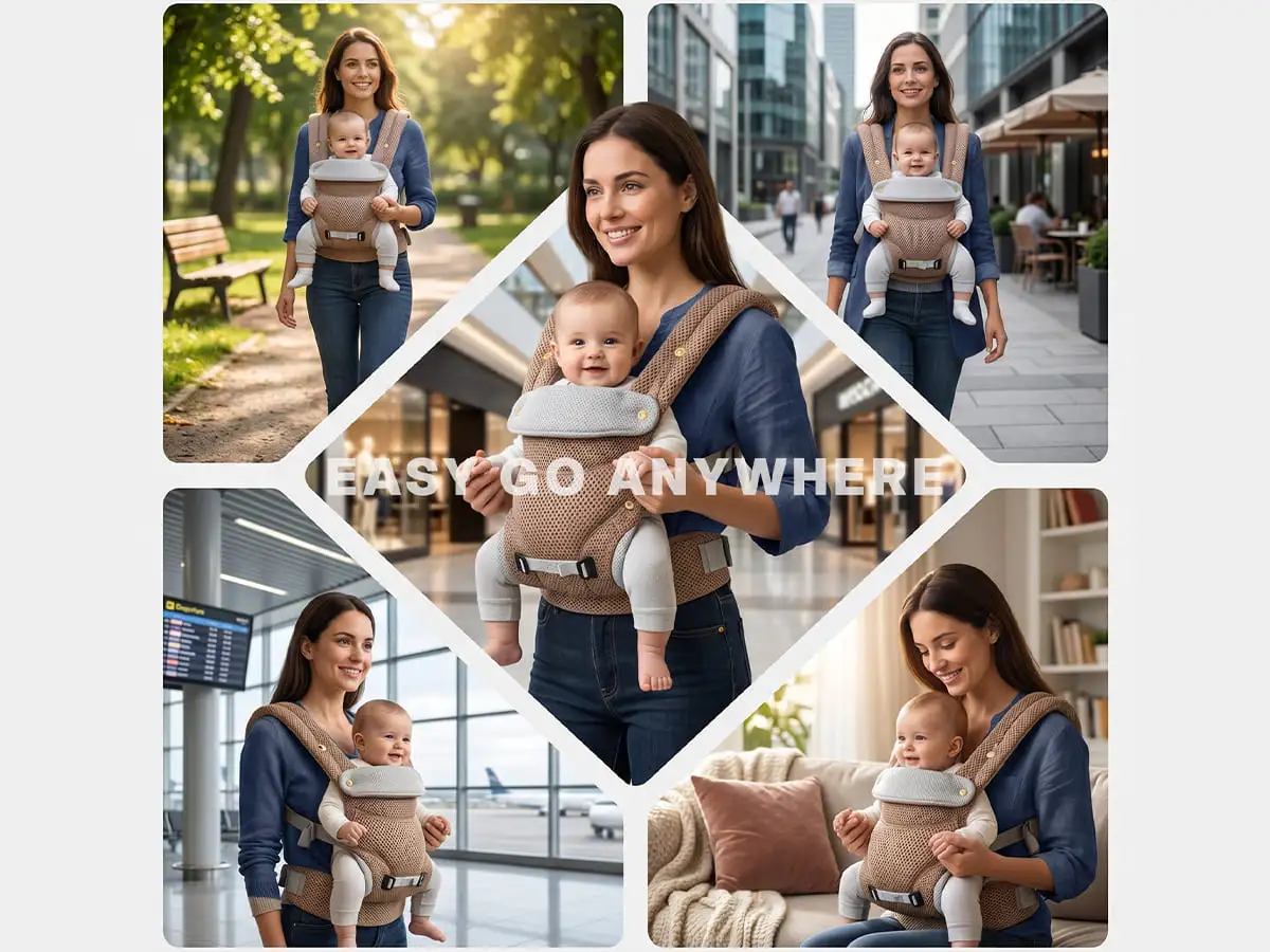 Travel nest baby Carrier - brown