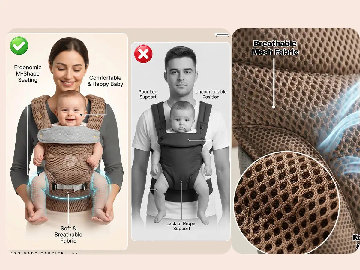 Travel nest baby Carrier - brown