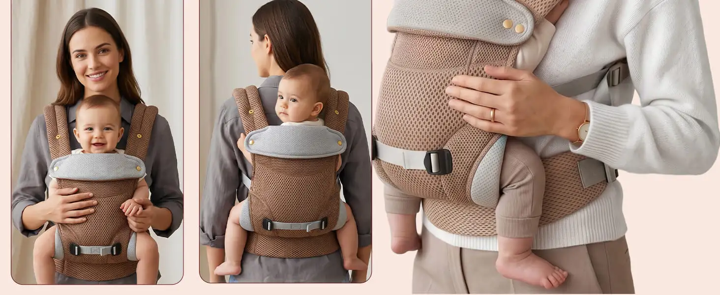 Travel nest baby Carrier - brown