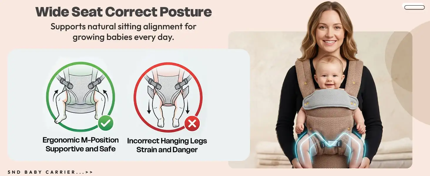 Travel nest baby Carrier - brown