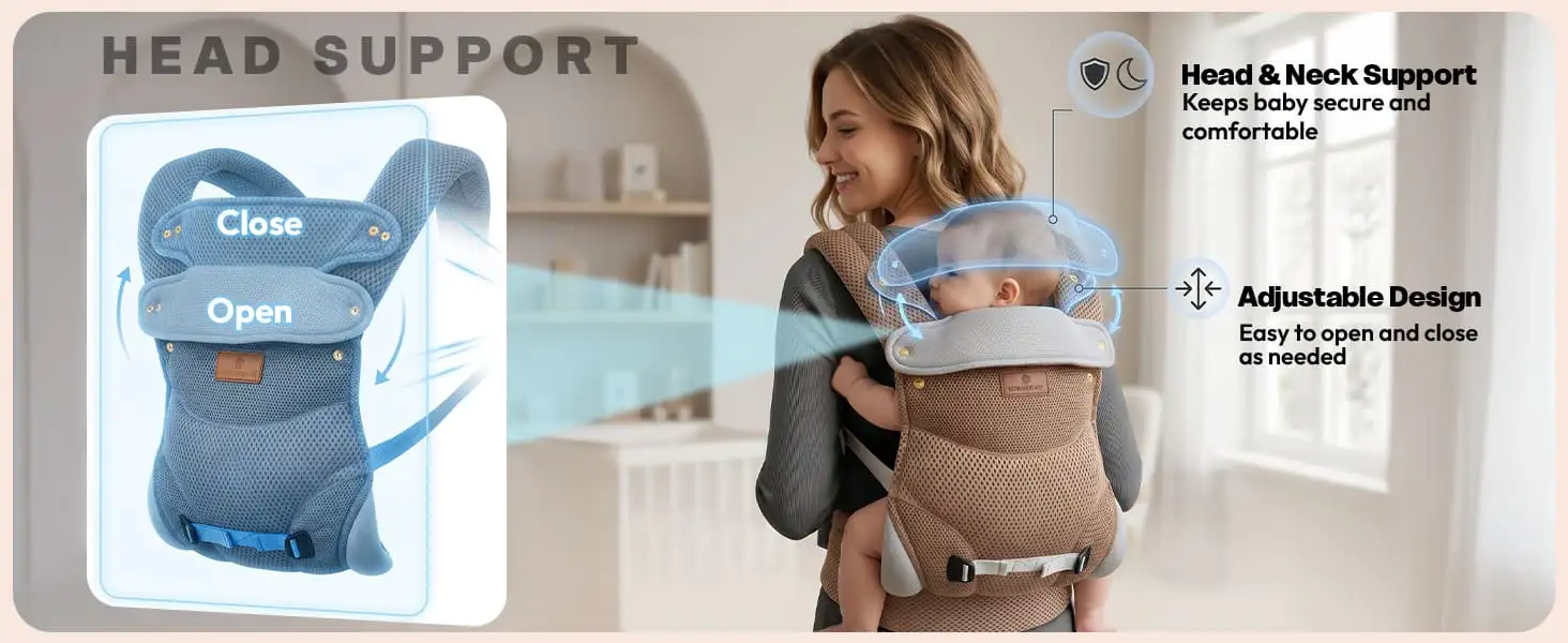 Travel nest baby Carrier - brown