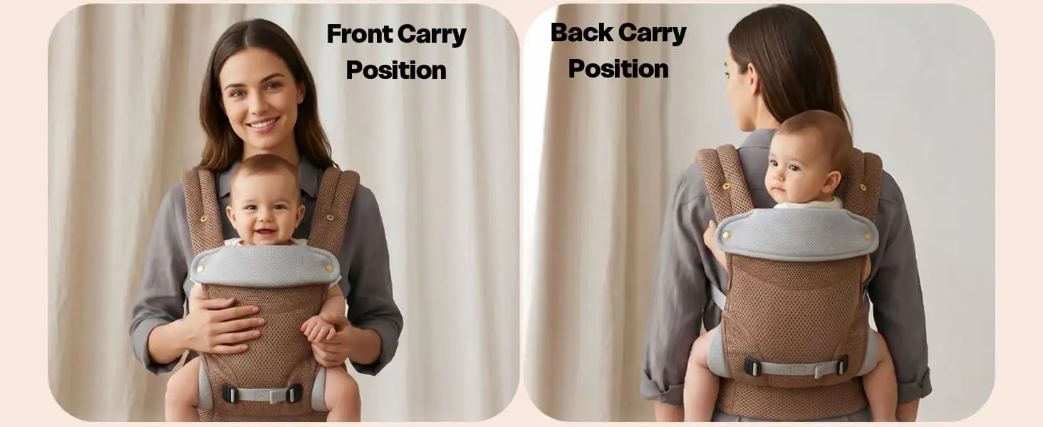 Travel nest baby Carrier - brown