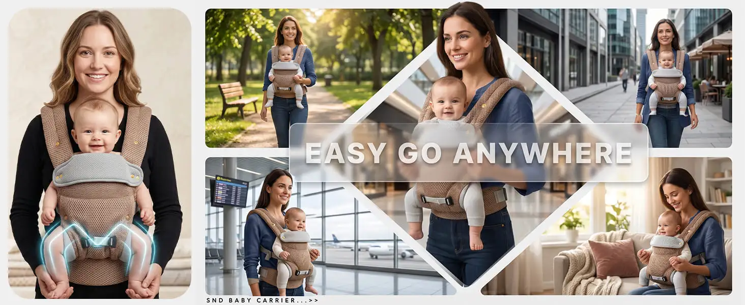 Travel nest baby Carrier - brown