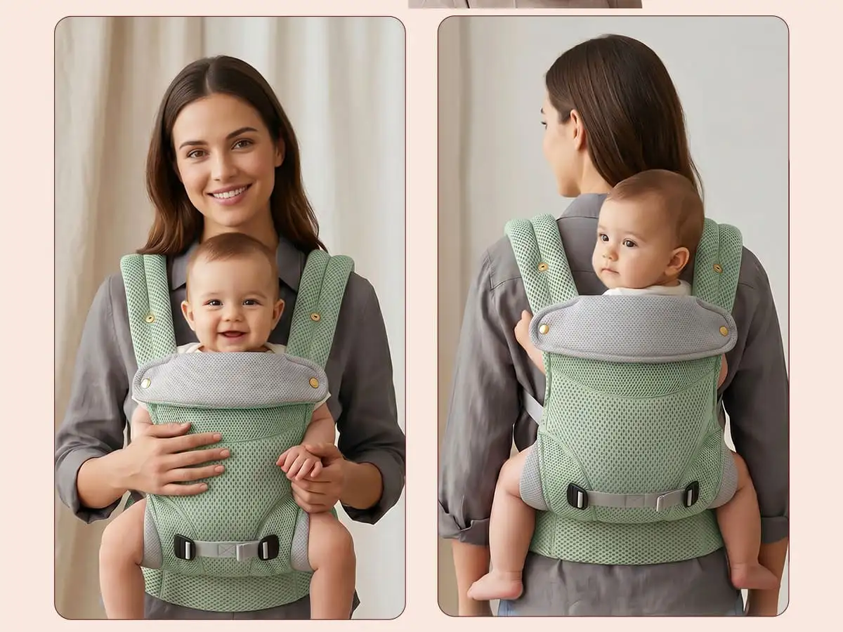 Travel nest baby Carrier - green