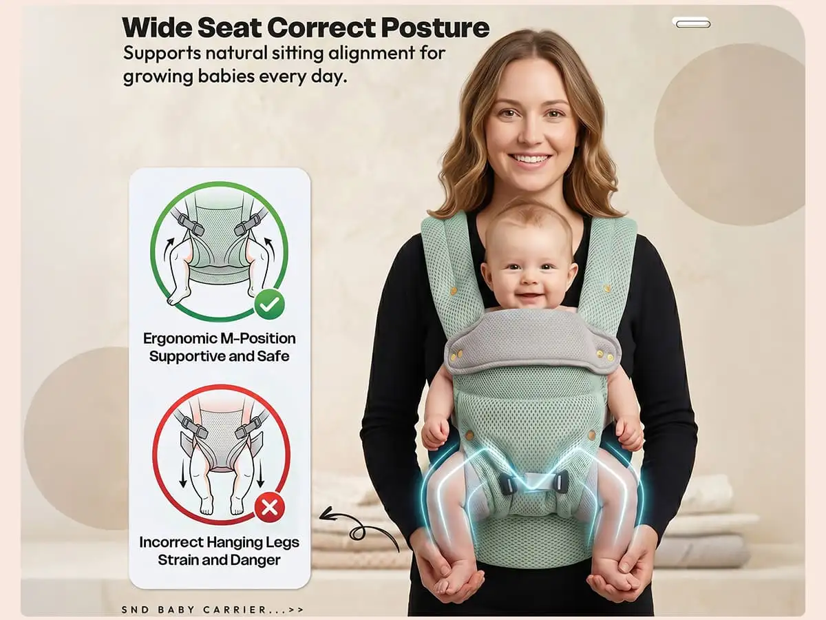 Travel nest baby Carrier - green