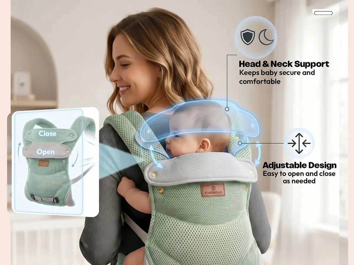 Travel nest baby Carrier - green